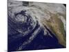 Satellite View of a Swirling Eastern Pacific Ocean Storm System-null-Mounted Photographic Print