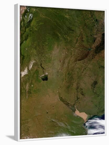 Satellite View of Argentina-Stocktrek Images-Framed Photographic Print