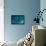 Satellite view of Atlantic Ocean near Elethura, Bahamas-null-Framed Stretched Canvas displayed on a wall