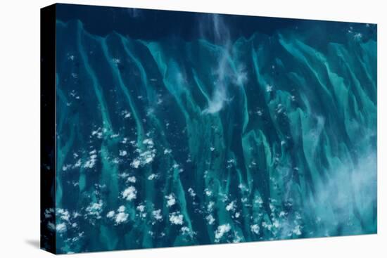 Satellite view of Atlantic Ocean near Elethura, Bahamas-null-Stretched Canvas
