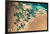 Satellite view of Balkan coastal area of Turkmenistan-null-Framed Photographic Print