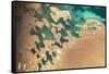 Satellite view of Balkan coastal area of Turkmenistan-null-Framed Stretched Canvas