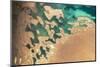 Satellite view of Balkan coastal area of Turkmenistan-null-Mounted Photographic Print