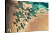 Satellite view of Balkan coastal area of Turkmenistan-null-Stretched Canvas