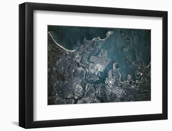 Satellite view of Boston, Massachusetts, USA-null-Framed Photographic Print