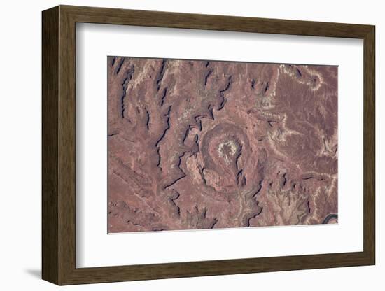 Satellite view of canyons near Moab, Canyonlands National Park, San Juan County, Utah, USA-null-Framed Photographic Print