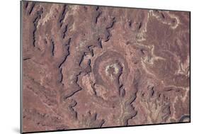 Satellite view of canyons near Moab, Canyonlands National Park, San Juan County, Utah, USA-null-Mounted Photographic Print