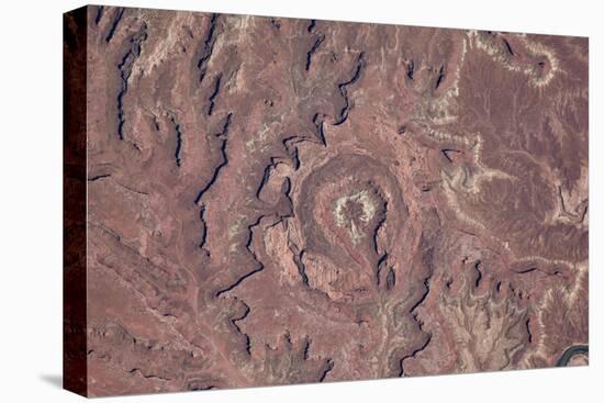 Satellite view of canyons near Moab, Canyonlands National Park, San Juan County, Utah, USA-null-Stretched Canvas