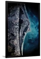 Satellite view of Cape Canaveral, Brevard County, Florida, USA-null-Framed Photographic Print