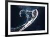 Satellite view of Cape Cod National Seashore area in North Atlantic Ocean, Massachusetts, USA-null-Framed Photographic Print