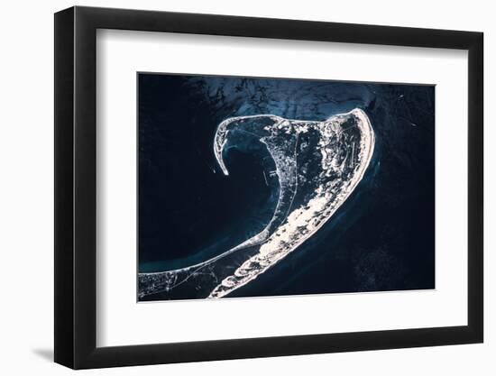 Satellite view of Cape Cod National Seashore area in North Atlantic Ocean, Massachusetts, USA-null-Framed Photographic Print