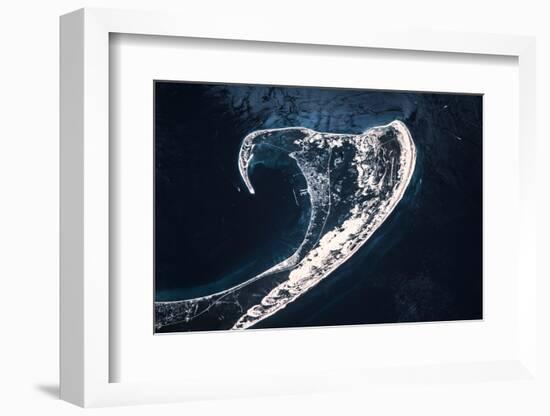 Satellite view of Cape Cod National Seashore area in North Atlantic Ocean, Massachusetts, USA-null-Framed Photographic Print