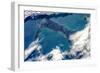 Satellite view of Cape Cod National Seashore area in North Atlantic Ocean, Massachusetts, USA-null-Framed Photographic Print