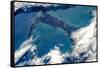 Satellite view of Cape Cod National Seashore area in North Atlantic Ocean, Massachusetts, USA-null-Framed Stretched Canvas