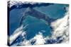 Satellite view of Cape Cod National Seashore area in North Atlantic Ocean, Massachusetts, USA-null-Stretched Canvas