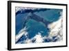 Satellite view of Cape Cod National Seashore area in North Atlantic Ocean, Massachusetts, USA-null-Framed Photographic Print