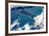 Satellite view of Cape Cod National Seashore area in North Atlantic Ocean, Massachusetts, USA-null-Framed Photographic Print