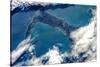 Satellite view of Cape Cod National Seashore area in North Atlantic Ocean, Massachusetts, USA-null-Stretched Canvas