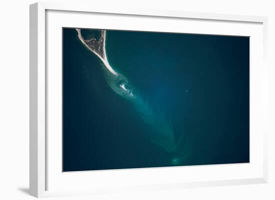 Satellite view of Cape Lookout area and North Atlantic Ocean, North Carolina, USA-null-Framed Photographic Print