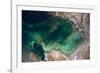 Satellite view of Caspian Sea and Coastal Area, Kazakhstan-null-Framed Photographic Print