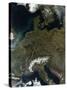 Satellite View of Central Europe-null-Stretched Canvas