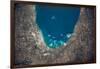 Satellite view of Chicago and Lake Michigan, Illinois, USA-null-Framed Photographic Print