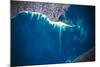 Satellite view of city at lake side, Great Lakes, North America-null-Mounted Photographic Print