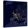 Satellite View of City Lights in Several European and Nordic Cities-null-Stretched Canvas