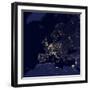 Satellite View of City Lights in Several European and Nordic Cities-null-Framed Photographic Print