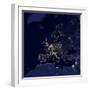 Satellite View of City Lights in Several European and Nordic Cities-null-Framed Photographic Print