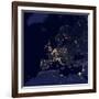 Satellite View of City Lights in Several European and Nordic Cities-null-Framed Photographic Print