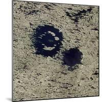 Satellite View of Clearwater Lakes in Quebec, Canada-null-Mounted Photographic Print