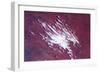 Satellite view of clouds over desert, Costellos, Northern Territory, Australia-null-Framed Photographic Print