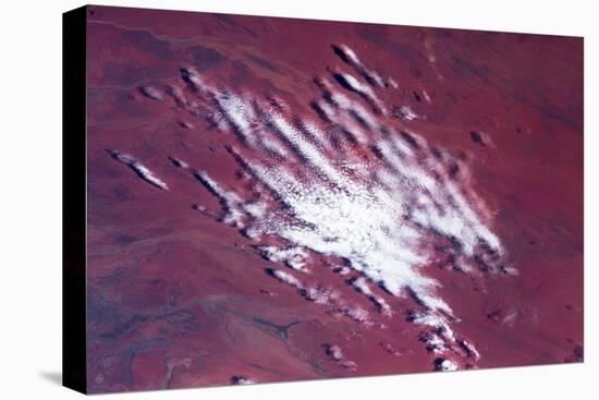 Satellite view of clouds over desert, Costellos, Northern Territory, Australia-null-Stretched Canvas
