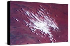 Satellite view of clouds over desert, Costellos, Northern Territory, Australia-null-Stretched Canvas