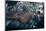 Satellite view of clouds over French Guiana Region-null-Mounted Photographic Print