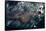 Satellite view of clouds over French Guiana Region-null-Framed Stretched Canvas