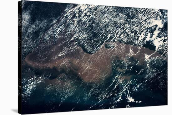 Satellite view of clouds over French Guiana Region-null-Stretched Canvas