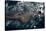 Satellite view of clouds over French Guiana Region-null-Stretched Canvas