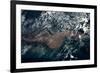 Satellite view of clouds over French Guiana Region-null-Framed Photographic Print