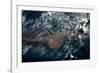 Satellite view of clouds over French Guiana Region-null-Framed Photographic Print