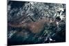 Satellite view of clouds over French Guiana Region-null-Mounted Photographic Print