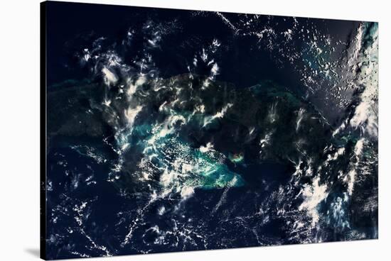 Satellite view of clouds over Gulf of Mexico-null-Stretched Canvas