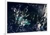 Satellite view of clouds over Gulf of Mexico-null-Framed Photographic Print