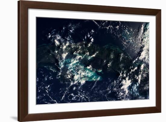 Satellite view of clouds over Gulf of Mexico-null-Framed Photographic Print