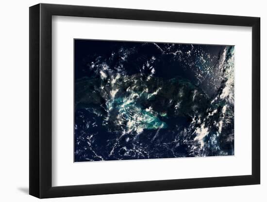 Satellite view of clouds over Gulf of Mexico-null-Framed Photographic Print