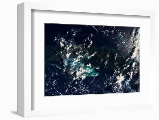 Satellite view of clouds over Gulf of Mexico-null-Framed Photographic Print