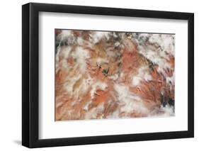 Satellite view of clouds over Lake Powell, Arizona, USA-null-Framed Photographic Print