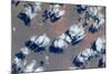 Satellite view of clouds over landscape, Kyzylorda Province, Kazakhstan-null-Mounted Photographic Print