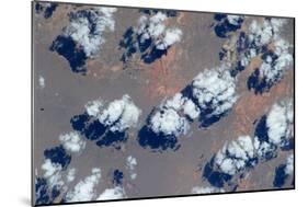 Satellite view of clouds over landscape, Kyzylorda Province, Kazakhstan-null-Mounted Photographic Print